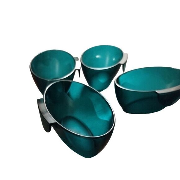 Tupperware Open House Collection Little Dipper Bowl Emerald Green 4795 Hangs on - Picture 5 of 5